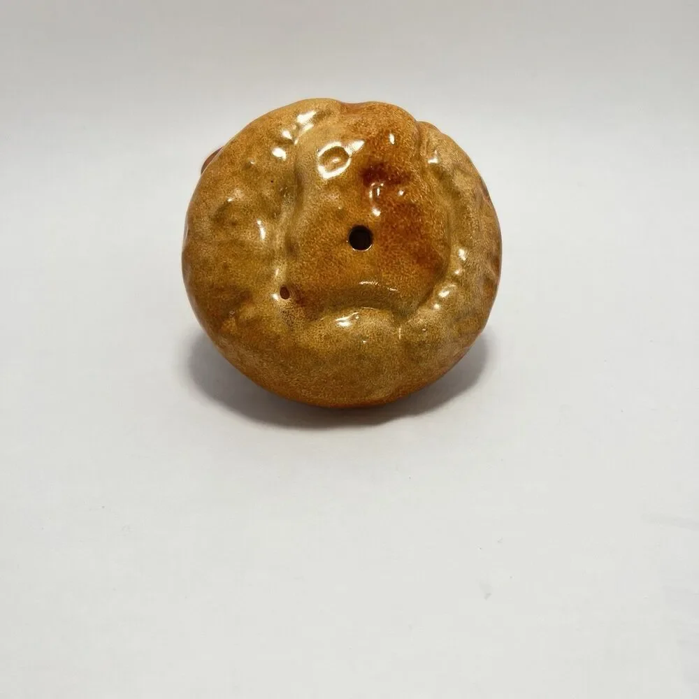 Vintage 2 Pc Ceramic Cinnamon Bun Potpourri/ Trinket Dish Candle Holder 3”
